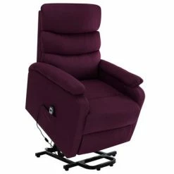 VidaXL Fauteuil inclinable de massage Violet Tissu