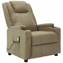 VidaXL Fauteuil de massage inclinable Cappuccino Similicuir