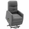 VidaXL Fauteuil inclinable de massage Gris clair Tissu