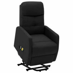 VidaXL Fauteuil inclinable de massage Noir Tissu