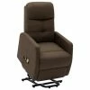 VidaXL Fauteuil inclinable de massage Marron Tissu