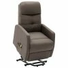 VidaXL Fauteuil inclinable de massage Taupe Tissu