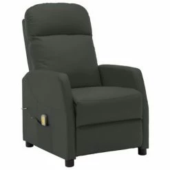 VidaXL Fauteuil de massage inclinable Anthracite Similicuir