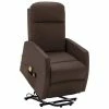 VidaXL Fauteuil inclinable de massage Marron Similicuir