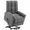 VidaXL Fauteuil inclinable de massage Gris clair Tissu