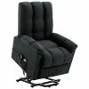 VidaXL Fauteuil inclinable de massage Gris foncé Tissu