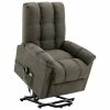 VidaXL Fauteuil inclinable de massage Taupe Tissu