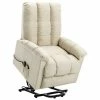 VidaXL Fauteuil inclinable de massage Crème Tissu