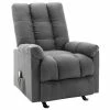 VidaXL Fauteuil de massage inclinable Gris clair Tissu