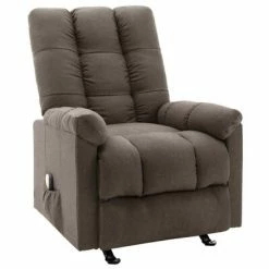 VidaXL Fauteuil de massage inclinable Marron Tissu