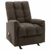 VidaXL Fauteuil de massage inclinable Marron foncé Tissu