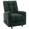 VidaXL Fauteuil de massage inclinable Vert foncé Tissu