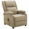 VidaXL Fauteuil de massage inclinable Cappuccino Similicuir