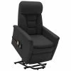 VidaXL Fauteuil inclinable de massage Noir Similicuir
