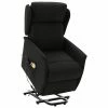 VidaXL Fauteuil de massage inclinable Noir Tissu