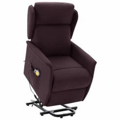 VidaXL Fauteuil de massage inclinable Violet Tissu
