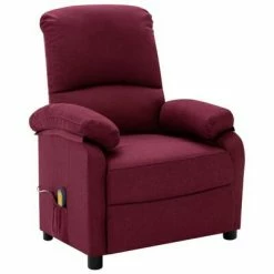 VidaXL Fauteuil de massage inclinable Violet Tissu