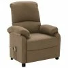 VidaXL Fauteuil de massage inclinable Taupe Tissu