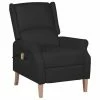 VidaXL Fauteuil de massage inclinable Noir Tissu