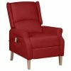 VidaXL Fauteuil de massage inclinable Rouge bordeaux Tissu