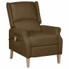 VidaXL Fauteuil de massage inclinable Marron Tissu