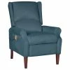VidaXL Fauteuil de massage inclinable Bleu Velours
