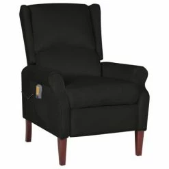 VidaXL Fauteuil de massage inclinable Noir Velours