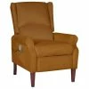 VidaXL Fauteuil de massage inclinable Marron Velours