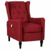 VidaXL Fauteuil de massage inclinable Rouge bordeaux Tissu