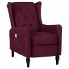 VidaXL Fauteuil de massage inclinable Violet Tissu