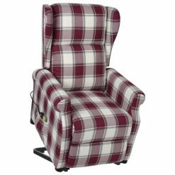 VidaXL Fauteuil de massage inclinable Rouge Tissu
