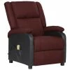 VidaXL Fauteuil de massage inclinable Violet Similicuir et tissu
