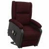 VidaXL Fauteuil de massage inclinable Violet Tissu