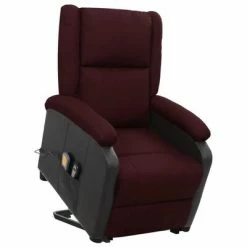 VidaXL Fauteuil de massage inclinable Violet Tissu