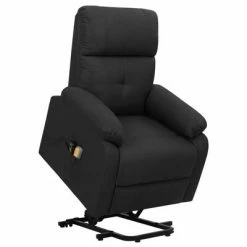 VidaXL Fauteuil de massage inclinable Noir Tissu