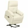 VidaXL Fauteuil de massage inclinable Crème Tissu