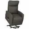 VidaXL Fauteuil de massage inclinable Gris foncé Tissu