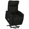VidaXL Fauteuil de massage inclinable Noir Tissu
