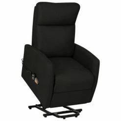 VidaXL Fauteuil de massage inclinable Noir Tissu