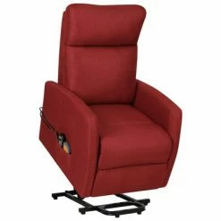 VidaXL Fauteuil de massage inclinable Rouge bordeaux Tissu