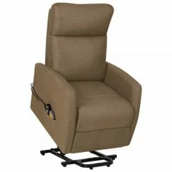 VidaXL Fauteuil de massage inclinable Taupe Tissu