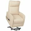 VidaXL Fauteuil de massage inclinable Crème Tissu