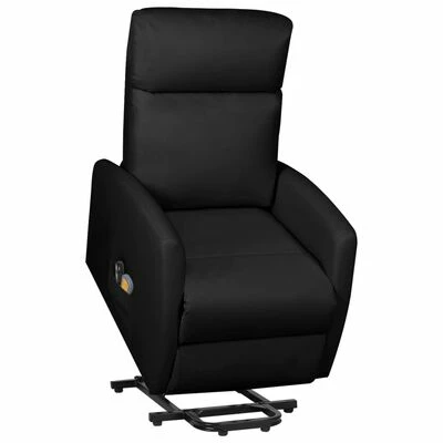VidaXL Fauteuil inclinable de massage Noir Similicuir 1 VidaXL Fauteuil inclinable de massage Noir Similicuir