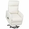 VidaXL Fauteuil inclinable de massage Crème Similicuir