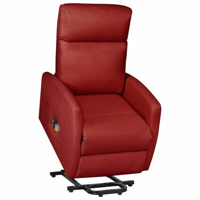 VidaXL Fauteuil inclinable de massage Rouge bordeaux Similicuir 1 VidaXL Fauteuil inclinable de massage Rouge bordeaux Similicuir