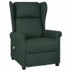 VidaXL Fauteuil de massage inclinable Vert foncé Tissu