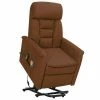 VidaXL Fauteuil inclinable de massage Marron Tissu microfibre
