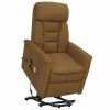 VidaXL Fauteuil inclinable de massage Taupe Tissu microfibre