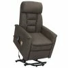 VidaXL Fauteuil inclinable de massage Gris foncé Tissu microfibre