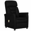 VidaXL Fauteuil de massage inclinable Noir Similicuir